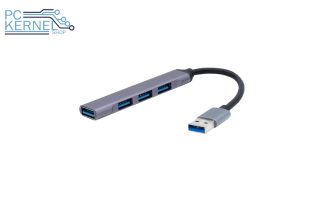 HUB USB 3.0 con 4 Puertos para PC MAC Android Linux